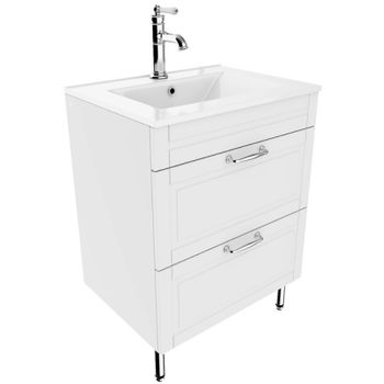 Тумба с раковиной Iddis Oxford 60 OXF60W0i95K Белая — фото 1, Тумбы с раковиной