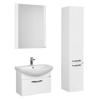 Тумба под раковину Aquaton Ария 65 1A134001AA010 подвесная Белая — фото 4, Тумбы под раковину