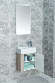 Зеркало Aquaton Вита 46 1A221902VT010 с подсветкой Белое — фото 3, Зеркала в ванную комнату