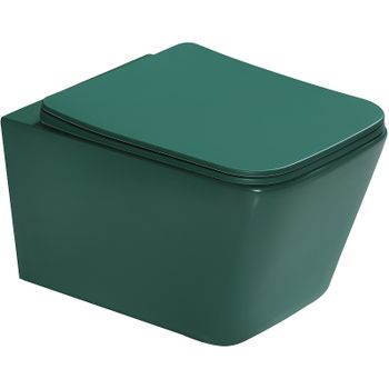 Унитаз SantiLine SL-5007G подвесной Зеленый матовый с сиденьем Микролифт — фото 1, Подвесные унитазы