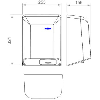 Сушилка для рук Nofer Fuga 01851.W Белая — фото 5, Сушилки для рук