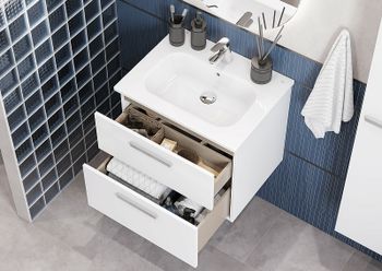 Тумба под раковину Roca Victoria 60 A857468806 подвесная Белый глянец — фото 13, Тумбы под раковину