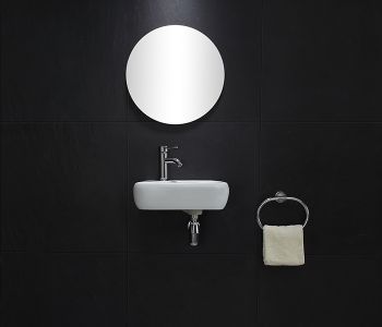 Раковина CeramaLux 45 9275R Белая — фото 4, Раковины подвесные