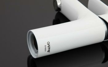 Смеситель для раковины Gappo G48 G1048 Белый Хром — фото 7, Смесители для раковины