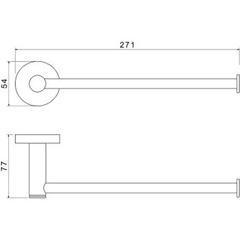 Полотенцедержатель Aquatek Европа AQ4119CR Хром — фото 2, Полотенцедержатели