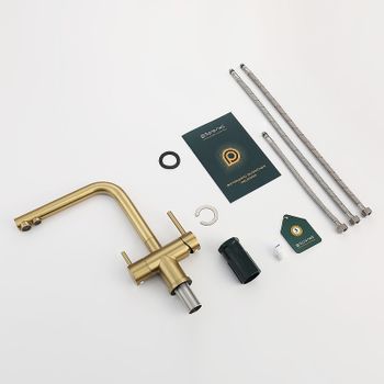 Смеситель для кухни Splenka S70.61.03 Золото матовое — фото 10, Смесители для кухни