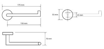 Держатель туалетной бумаги Bemeta Graphit R 156212032 Антрацит матовый — фото 2, Держатели туалетной бумаги