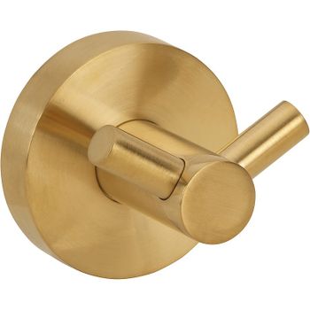 Двойной крючок Bemeta Sablo 160106032 Золото матовое — фото 1, Крючки для полотенец