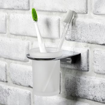 Стакан для зубных щеток WasserKRAFT Kammel K-8328 Хром — фото 2, Стаканы для зубных щеток
