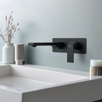 Смеситель для раковины Aquatek Лира AQ1413MB Черный матовый — фото 2, Смесители для раковины