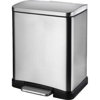 Ведро для мусора WeltWasser WW ME Lassy MT 12L 10000006128 Хром матовый — фото 1, Мусорные ведра