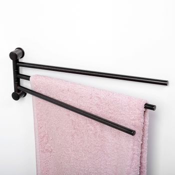 Полотенцедержатель WasserKRAFT Isar K-1633 поворотный Темная бронза — фото 2, Полотенцедержатели