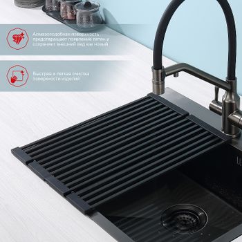 Ролл-мат Raglo R731.44.09 Графит матовый — фото 3, Сушилки для кухонных моек