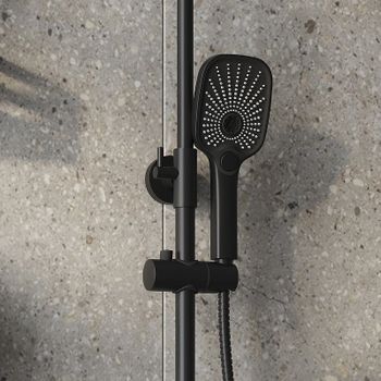 Душевая система Grossman Advans 500.K35.09.210 Черная матовая — фото 6, Душевые стойки