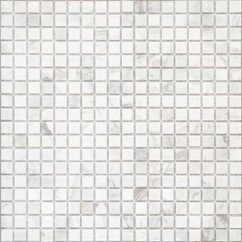 Мозаика Caramelle mosaic Pietrine 4 мм Dolomiti bianco MAT 30,5x30,5 см — фото 1, Мозаика