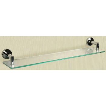 Стеклянная полка Nofer Line 16515.B Хром глянцевый — фото 2, Полки для ванной и душа
