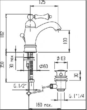 Смеситель для раковины Cezares Margot MARGOT-LSM1-A-02-M Бронза — фото 2, Смесители для раковины