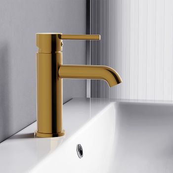 Смеситель для раковины Damixa Scandinavian Pure 360210600 Золото — фото 2, Смесители для раковины