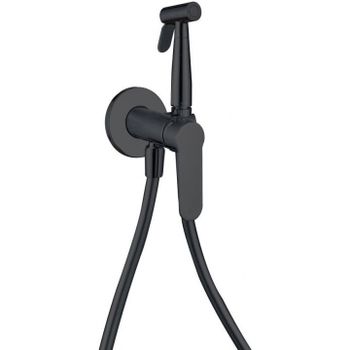 Гигиенический душ со смесителем Aquanet Passion AF300-52B Черный — фото 1, Гигиенические души