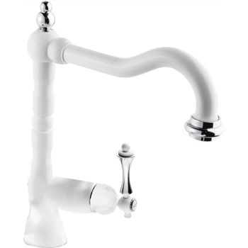 Смеситель для раковины Cezares MARGOT-LSM2-BIO Белый матовый — фото 1, Смесители для раковины