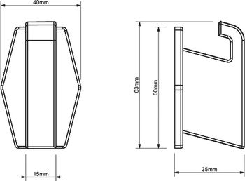 Крючок для полотенец Sonia Luce 182497 Черный матовый — фото 3, Крючки для полотенец