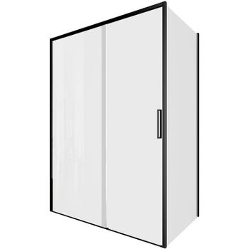 Душевой уголок Aquanet Pleasure Evo AE65-140x80-BT 140x80 324139 профиль Черный стекло прозрачное — фото 1, Прямоугольные душевые уголки