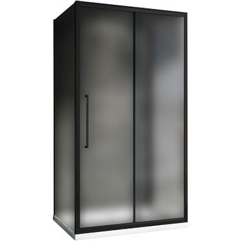 Душевой уголок Abber Schwarzer Diamant 170x80 AG30170BMH-S80BM-S80BM профиль Черный стекло матовое — фото 1, Прямоугольные душевые уголки