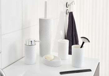 Стакан для зубных щеток Ridder Crimp 2013201 Белый — фото 2, Стаканы для зубных щеток