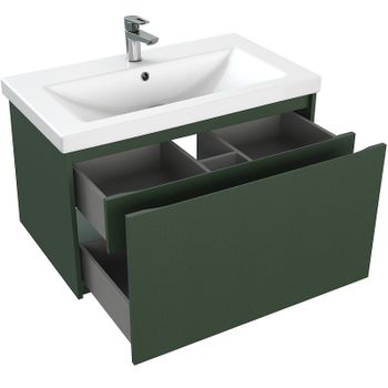 Тумба под раковину Cersanit Grande 80 64303 подвесная Зеленая — фото 4, Тумбы под раковину