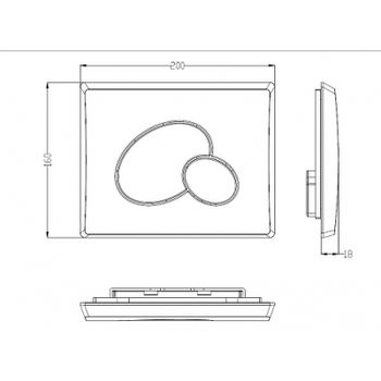 Клавиша смыва WeltWasser WW Marberg 410 RD GL-WT 10000010232 Белая глянцевая — фото 2, Кнопки смыва