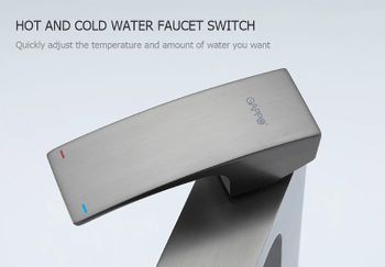 Смеситель для раковины Gappo G07-9 G1007-89 Оружейная сталь — фото 3, Смесители для раковины