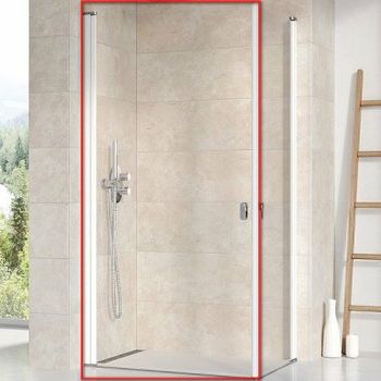 Душевая дверь Ravak Chrome CRV1-100 1QVA0101Z1 профиль Белый стекло Transparent — фото 1, Распашные душевые двери