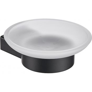 Мыльница Milacio Ultra MCU.962.MB / нержавеющая сталь и стекло / чёрная матовая / настенный монтаж. — фото 1, Мыльницы