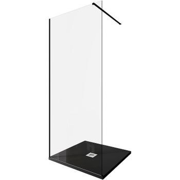 Душевая перегородка Allen Brau Infinity 1 90 3.21009.BBA профиль Черный браш стекло прозрачное — фото 1, Душевые перегородки