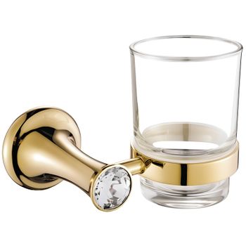 Стакан для зубных щеток CeramaLux Valencia 88502G Золото — фото 1, Стаканы для зубных щеток