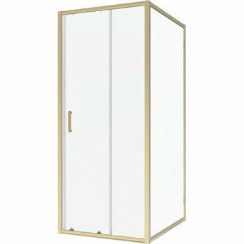 Душевой уголок Niagara Nova 90х90 NG-42-9AG-A90G профиль Холодное золото стекло прозрачное — фото 1, Квадратные душевые уголки