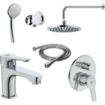 Комплект смесителей Ideal Standard Alpha BD003AA Хром — фото 1, Готовые комплекты для ванной комнаты