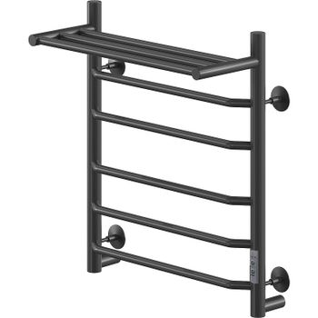 Электрический полотенцесушитель Ника Way-3 60/50 U с полкой Черный матовый — фото 1, Электрические полотенцесушители