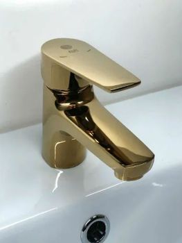 Смеситель для раковины Orange Loop M26-021gd Золото — фото 2, Смесители для раковины