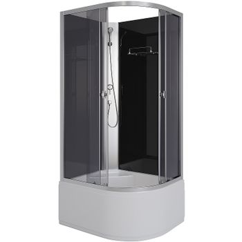 Душевая кабина Niagara Eco 90x80 L E90/80/40L/TN/BK без гидромассажа — фото 1, Душевые кабины