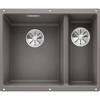 Кухонная мойка Blanco Subline 340/160-U L 523550 Алюметаллик — фото 1, Кухонные мойки