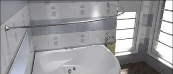 Карниз для ванны Bas Капри 170x95 КО00278 Хром — фото 2, Карнизы для ванной