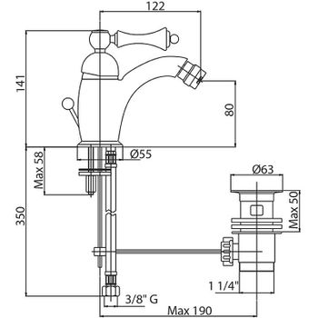 Смеситель для биде Cezares Margot MARGOT-BSM1-02-Bi Бронза — фото 2, Смесители для биде