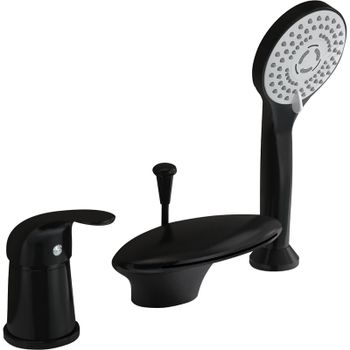 Смеситель на борт ванны Orange Iris M41-333b Черный матовый — фото 1, Смесители на борт ванны