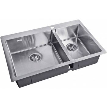 Кухонная мойка ZorG Steel Hammer 78 SH 78-2-51-L Нержавеющая сталь — фото 1, Кухонные мойки