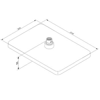 Верхний душ Damixa Merkur 940050300 Черный матовый — фото 4, Верхние души