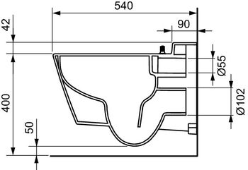 Унитаз биде Tece One 9700200 подвесной без сиденья — фото 5, Подвесные унитазы