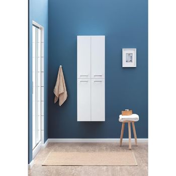 Шкаф пенал Dreja 50 77.0301W подвесной Белый глянец — фото 1, Пеналы для ванной комнаты