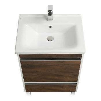 Тумба под раковину Aquaton Капри 60 1A230101KPDB0 подвесная Таксония темная — фото 3, Тумбы под раковину