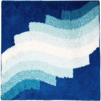 Коврик для ванной комнаты Ridder Streak 55х50 7107803 Синий — фото 1, Коврики для ванной комнаты